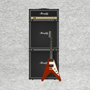 Full Stack Mamplifier and Flying V T-Shirt